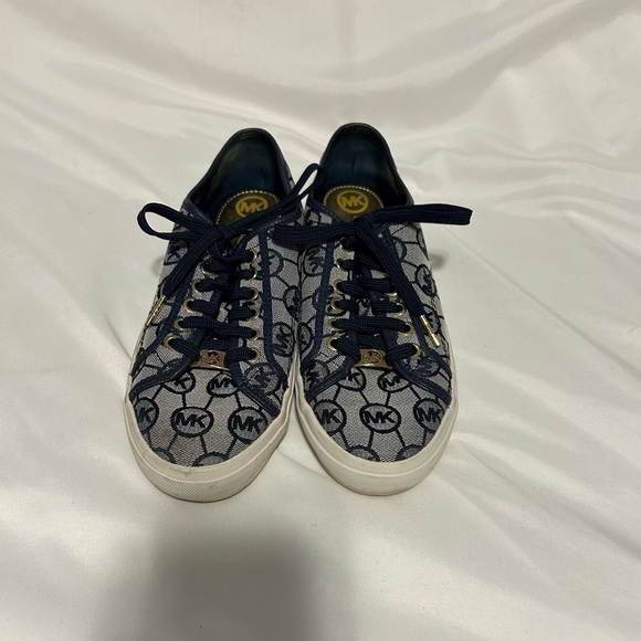 Michael Kors Boerum Navy Monogram Sneakers - size 8 MK - Picture 2 of 9